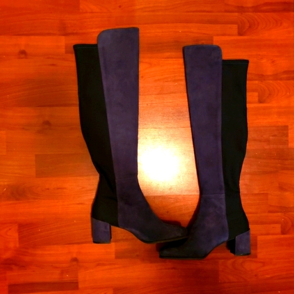 Stuart Weitzman Navy Over The Knee Boots. Size 9 - Floor Model! - Picture 2 of 7